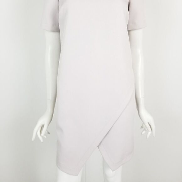 ASOS Light Gray Short Sleeve Shift Dress Size 4 - Picture 3 of 6